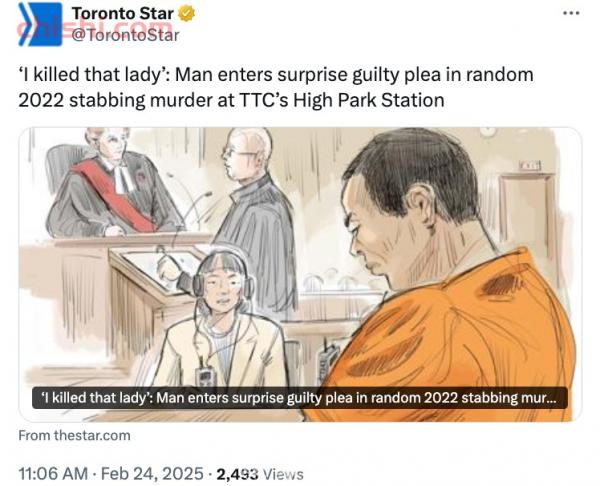 “我杀了那位女士”！加拿大华人男子突然承认随机杀人，报复医疗和司法不公